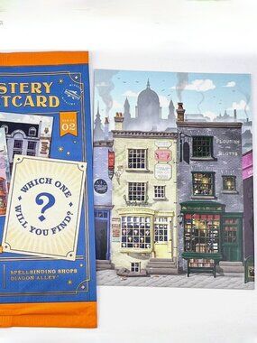 Harry Potter Minalima Diagon Alley Mystery Postcard Series 2 Flourish & Blotts